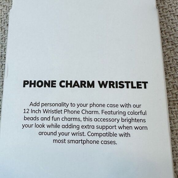 Bauble Bar Phone Charm Wristlet NEW Gold Lemon Cherry Daisy Bow 12 inch - Picture 4 of 8